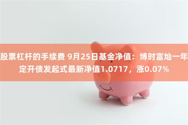 股票杠杆的手续费 9月25日基金净值：博时富灿一年定开债发起式最新净值1.0717，涨0.07%