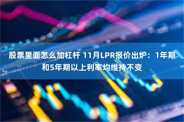 股票里面怎么加杠杆 11月LPR报价出炉：1年期和5年期以上利率均维持不变