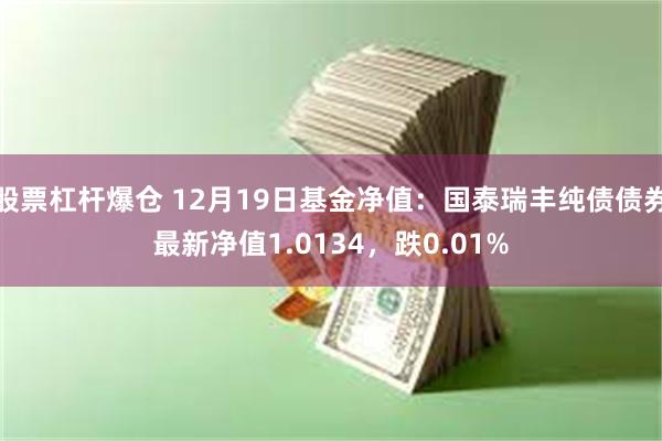 股票杠杆爆仓 12月19日基金净值：国泰瑞丰纯债债券最新净值1.0134，跌0.01%